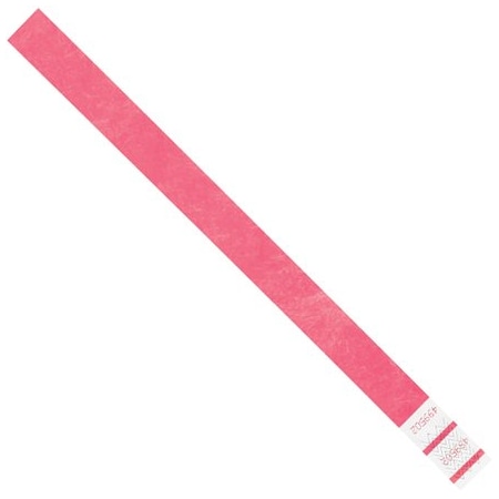 Bsc Preferred 3/4 x 10'' Pink Tyvek Wristbands, 500PK BUY00087245